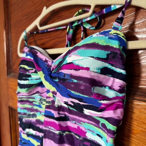 Multicoloured tankini top - Picture 1 of 3